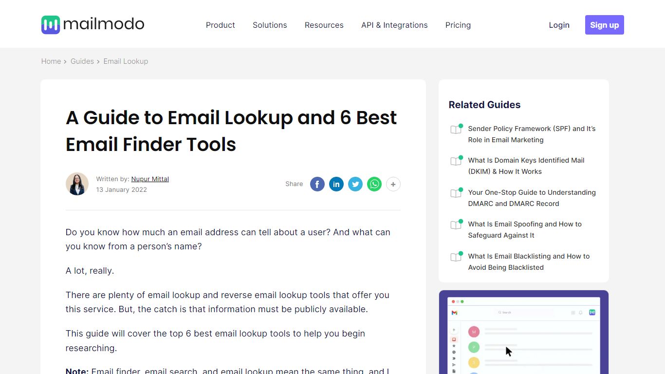 Email Lookup - 6 Best Email Lookup Tools to Search Anyone - Mailmodo
